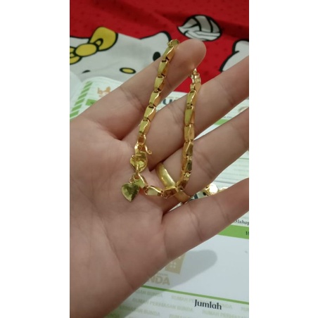 gelang padi 2suku replika emas24k/lapis emas24k