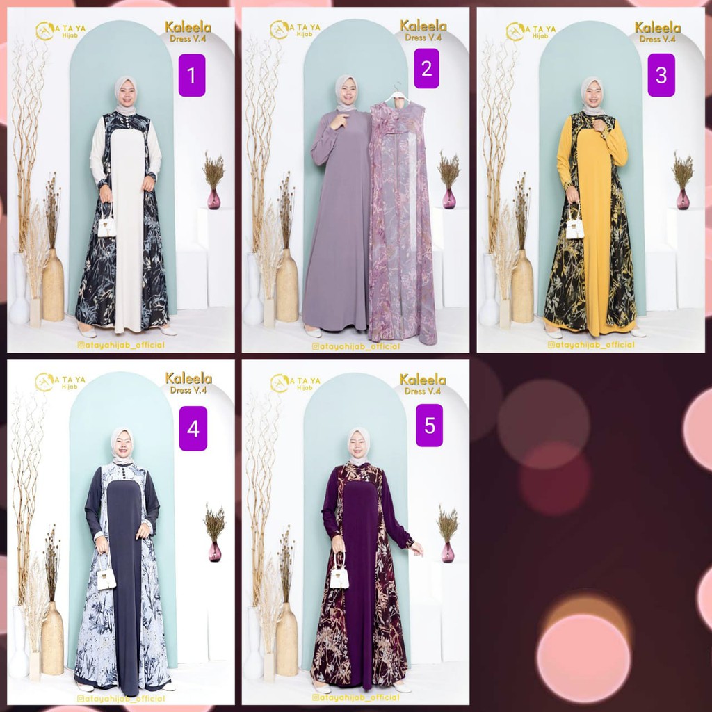 GAMIS dengan OUTER LEPASAN AB 411 Kaleela V 4 by ATAYA HIJAB OFFICIAL #48