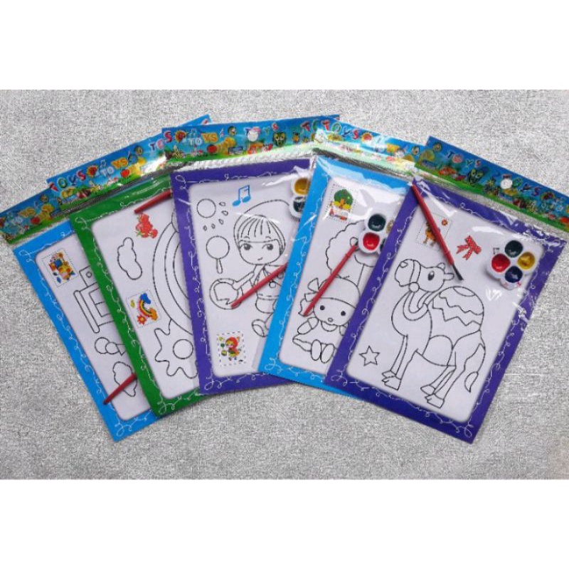 

Mainan Edukasi Anak Mewarnai dengan Cat Air / CARD MEWARNAI DENGAN CAT AIR UNTUK ANAK ANAK