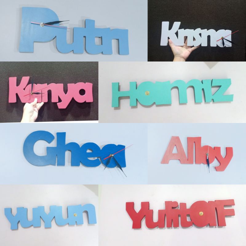 Jam Dinding Custom Nama