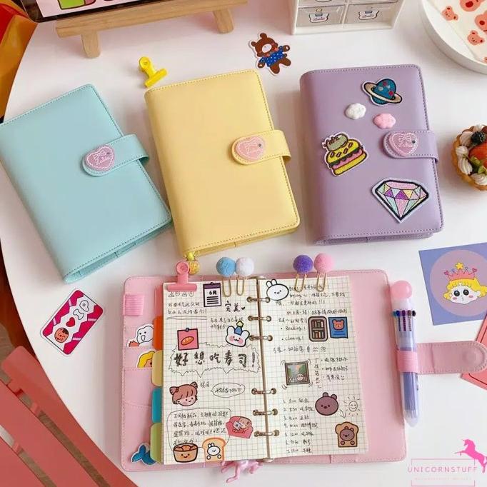 

1 Set Notebook Kulit Unicorn Anak Diary Buku Catatan Journal Pink Bind