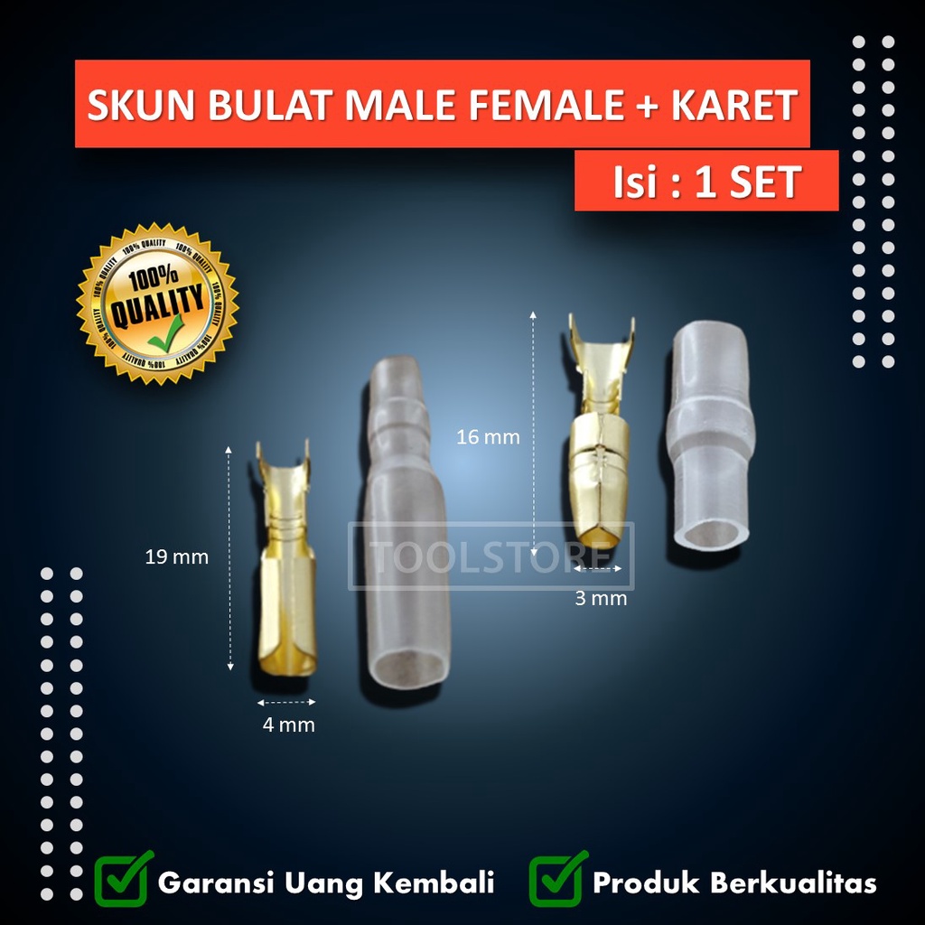 Skun Sekun Kabel Bulat Soket Songket Sambungan Kabel Bodi Body Motor Kelistrikan Cewe Cowo Cewek Cow