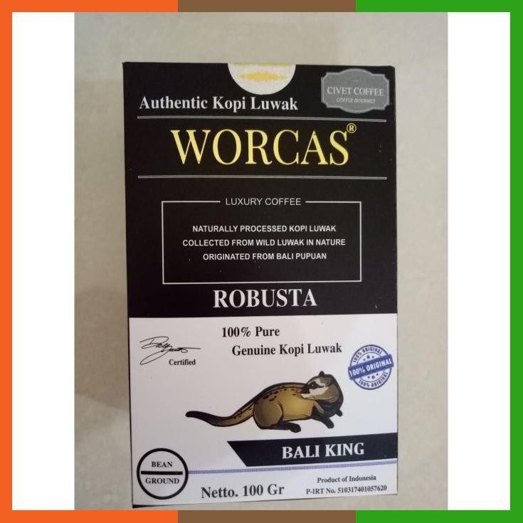 

Worcas Kopi Luwak Bali King 100Gr Kemasanbox