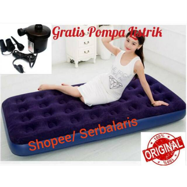 kasur angin single + pompa listrik + lem kasur / kasur sofa angin