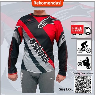  PROMO Baju Jersey  Sepeda  Gowes MTB  NEW Astars Red Kaos 