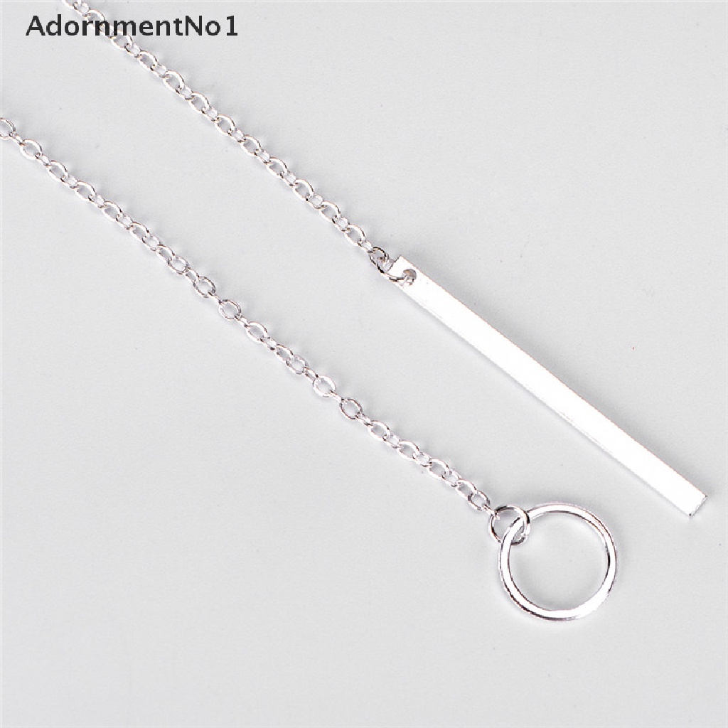 (AdornmentNo1) Kalung Rantai + Liontin Bulat Motif Geometri Aksen Hollow Untuk Perhiasan Wanita