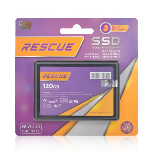 SSD V-GeN Rescue 120GB SATA 3 Solid State Drive 2.5" Inch VGEN