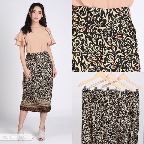 Rok Lilit / Kain Lilit Motif Kamboja Gold