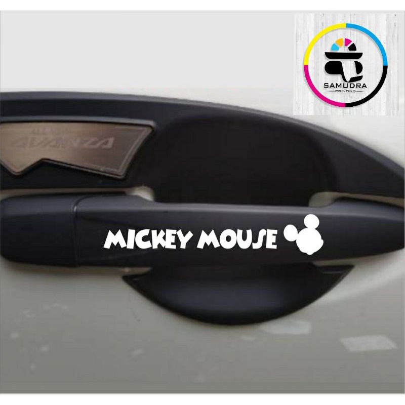 Cutting sticker mobil mickey mouse stiker handle mobil