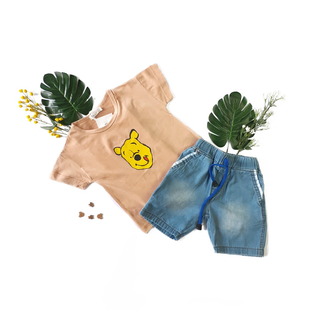 Setelan Anak Import // Kaos Winnie The Pooh // Kaos Anak Perempuan Set