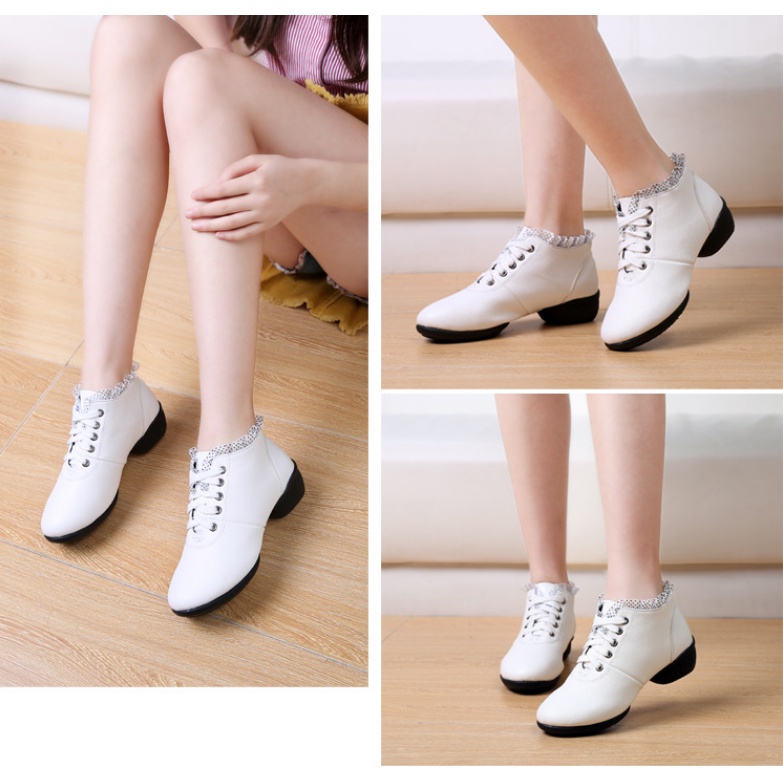 Sepatu Dansa Latin/ Line Dance Semi Boots Renda sepatu bot wanita sepatu line dance wanita uk 36~41 Sepatu dance wanita