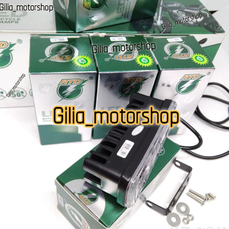 Lampu Tembak Rtd Cree 3 Mata E03 Super Terang /Lampu Sorot Motor 12v- 80v 6W Universal klx crf vixion byson