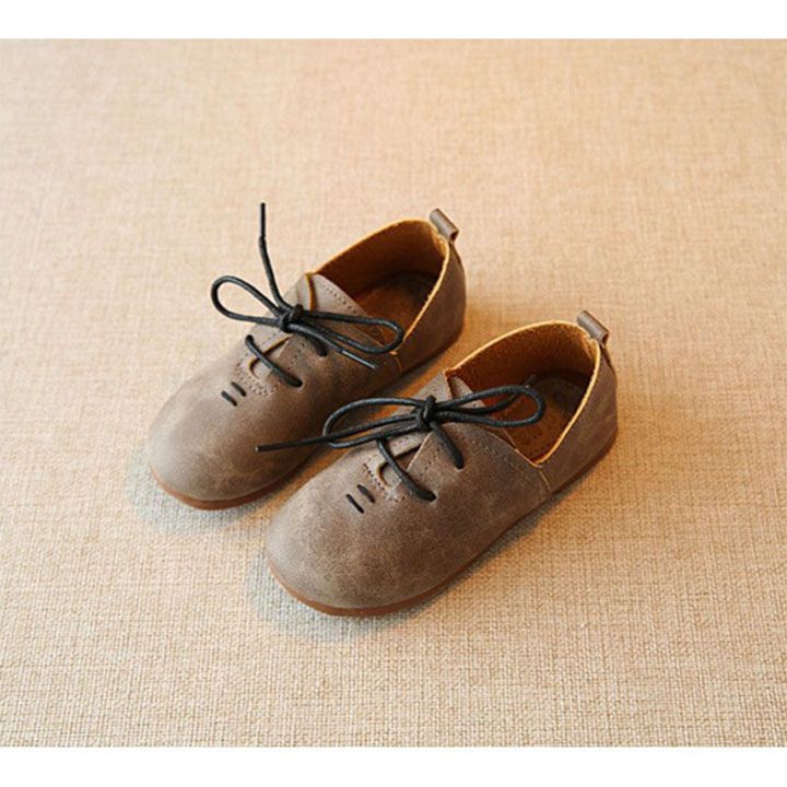 Sepatu Anak / Japanese Leather Shoe Unisex - Grey