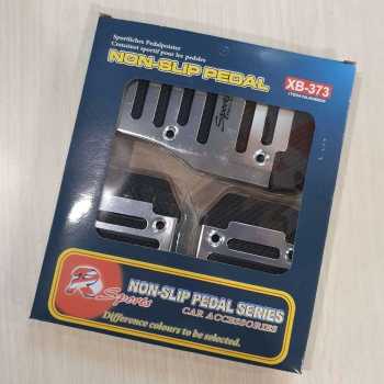 [3PCS] Cover Aluminium Pedal Gas Rem Kopling Mobil /  Pelapis Pedal Mobil / Pelindung Pijakan Cover Pedal Gas Rem Mobil Grand Toyota Sigra Xpander Livina Xenia Alya Agya Avanza / Cover Pedal Gas Rem Mobil Manual Matic Kopling Anti Slip Car Pedal Sports