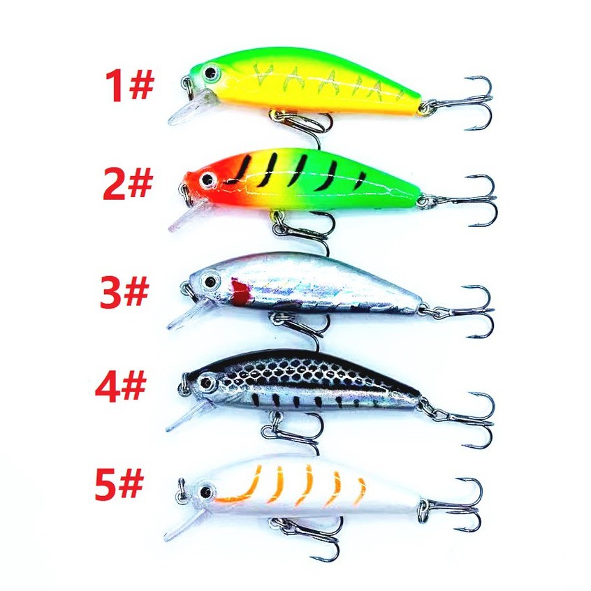 SGYAO 1Pcs New Sinking Minnow Umpan Pancing 5.5cm 6g Fishing Lure Swimbait Bass Wobbler Ikan Kecil Kail Memancing Kait