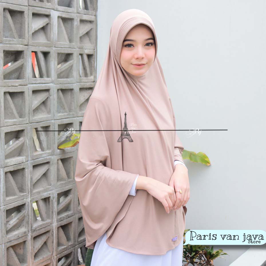 Hijab Khimar Bergo Hamidah Jumbo XL Spandek Jersey | Jilbab Bergo Simple Pad XL Spandek Jersey | Kerudung Ukuran Jumbo