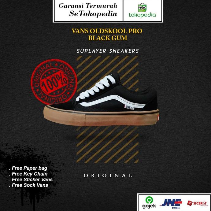 Vans oldskool pro black gum original bnib / Vans Old Skool Pro