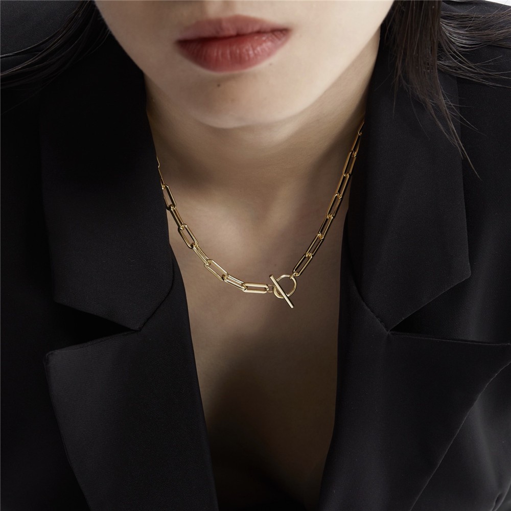 【COD Tangding】Ins Kalung Choker Clavicle Pendek Dengan Gesper Untuk Wanita