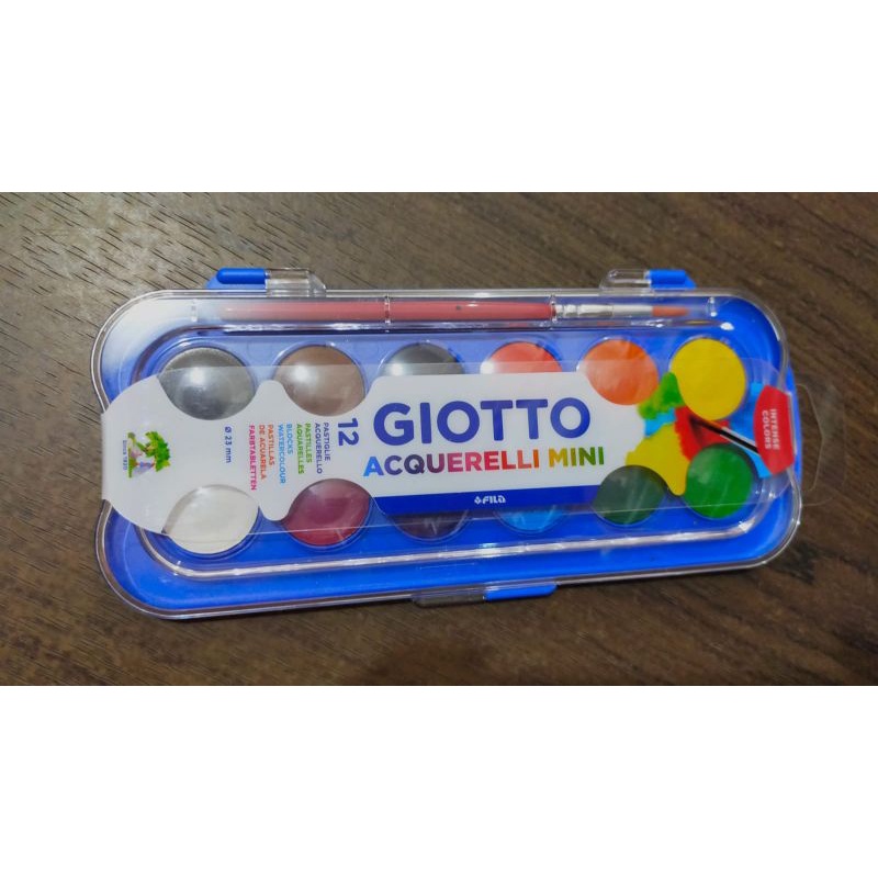 

Cat Air Giotto 12 Warna + 1 kuas acquerelli mini