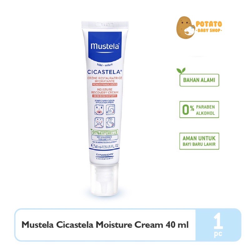 Mustela Cicastela Moisture Cream 40ml - Krim P3K