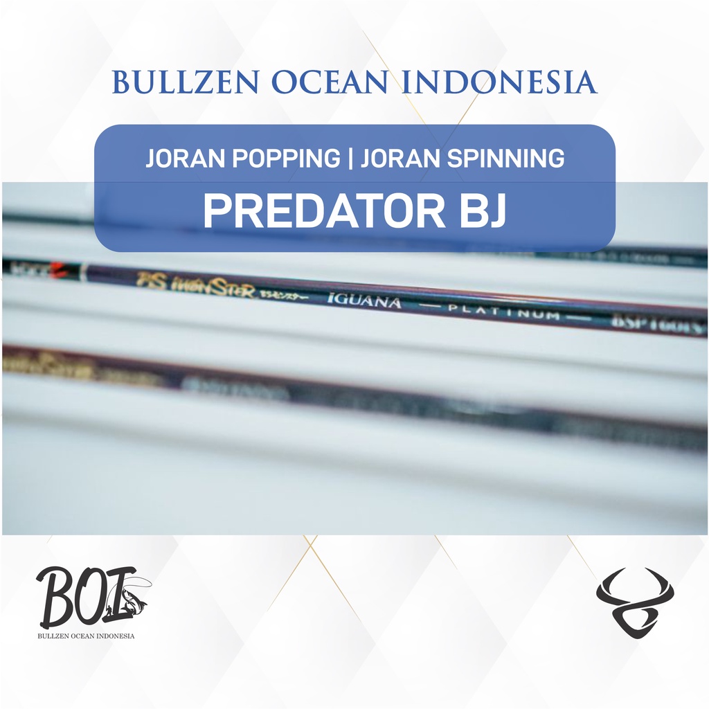 BEST SELLER...BULLZEN PREDATOR ROD BJ | BUTT JOINT SPINNING | JORAN LIGHT POPPING | BONUS KAOS