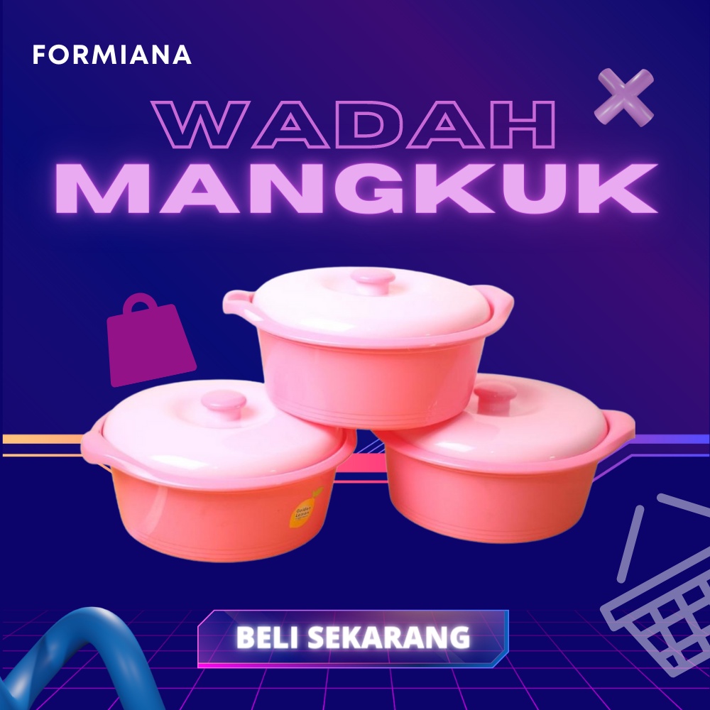 FM - - Wadah Saji Mangkuk Plastik Basi Tutup Bulat Kecil Pink BTBK 191 Pi /wadah/mangkuk