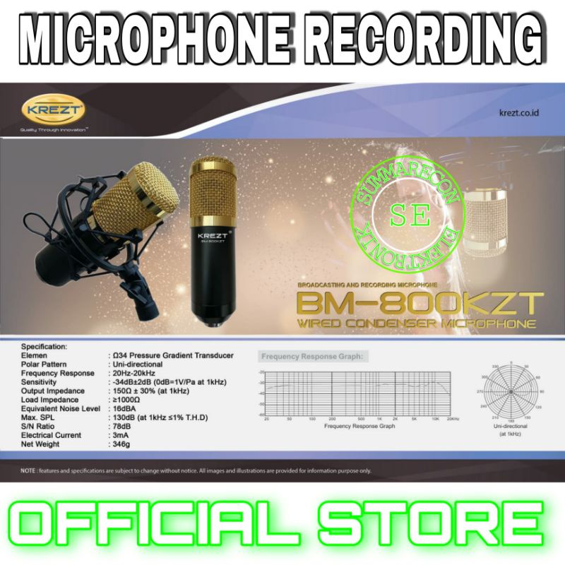 mic condenser original krezt bm 800 bigo live smule recording