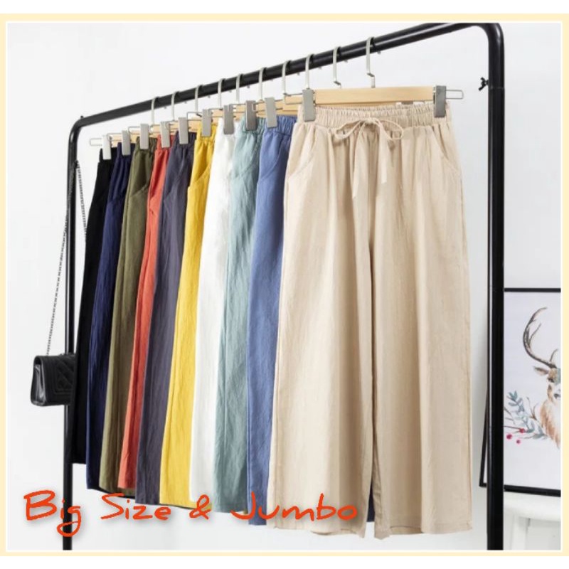 PROMO KULOT JUMBO!! Widie Linen Pants - CELANA WANITA TERLARIS