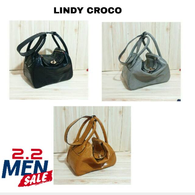 HM Lindy Croco Tanpa Syal / Shoulder Bag / Tote Wanita