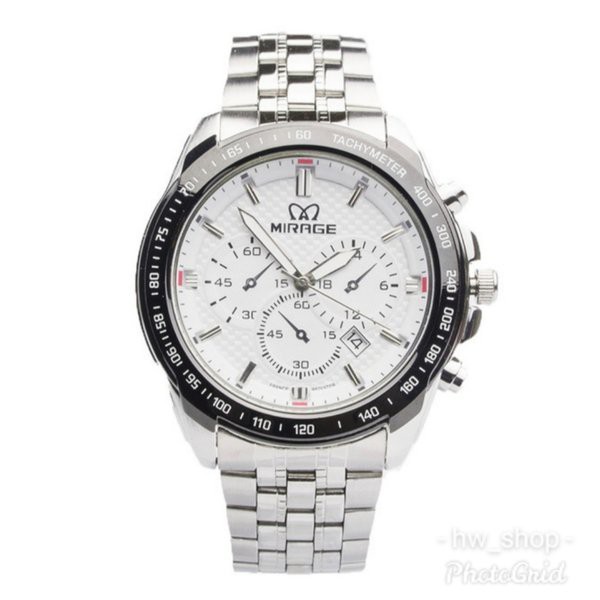 Jam Tangan Pria Mirage 8535 Silver Original