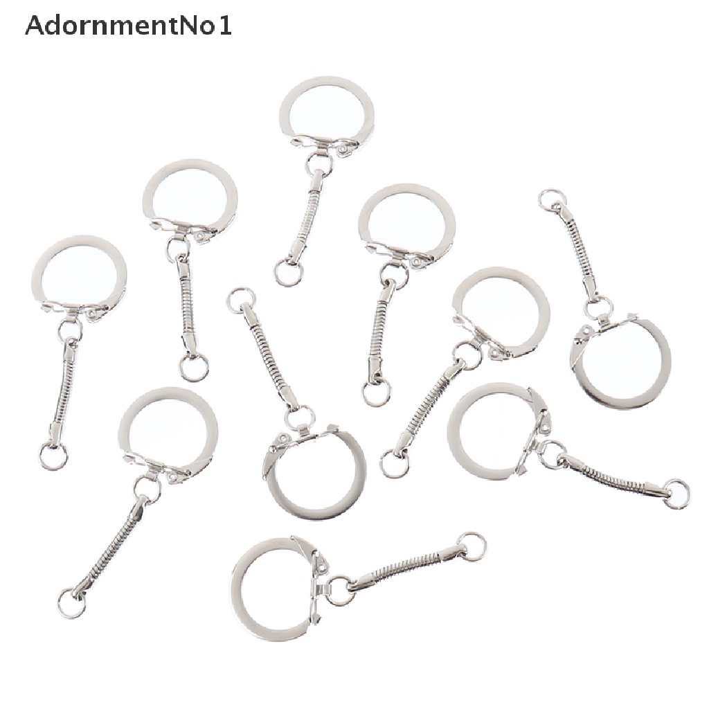 (AdornmentNo1) 10pcs Gantungan Kunci Rantai Ular Bahan Metal Untuk Membuat Perhiasan DIY