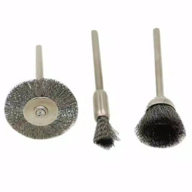 Sikat Kawat Mini Baja Gerinda Mini Set 3pcs