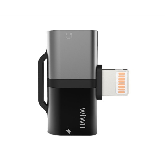 WIWU MINI adapter GAMING IPHONE 2 in 1 DUAL AUDIO ADAPTER support MIC &amp; charging WIWU