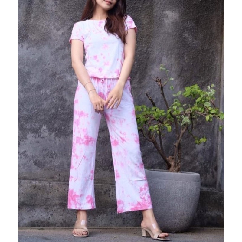 Setelan tie dye/Setelan tie dye cut byar/Tie dye