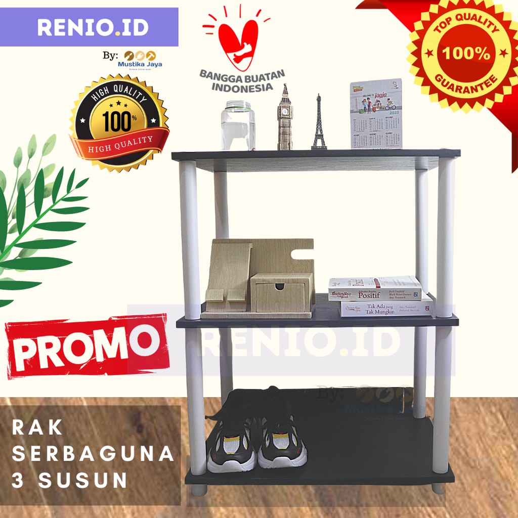 Rak Serbaguna Baju Tv Kayu 3 Susun Rak Susun Renio Panjang Panjang Rak Susun Murah Praktis