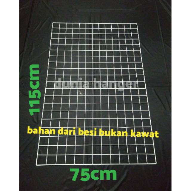 Jaring ram besi PUTIH gantungan aksesoris 75x115 cm