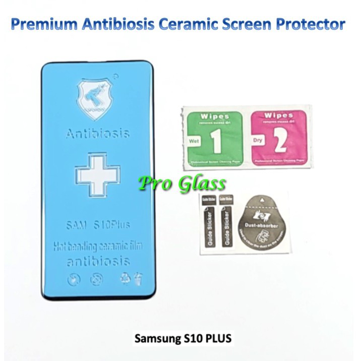 Samsung S10 / S10 PLUS Antibiosis Ceramic AntiShock Premium Screen Protector