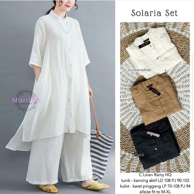 Solaria set ( long tunik + kulot )