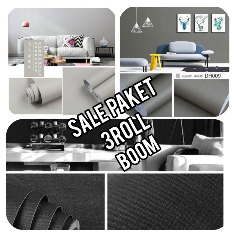 SALE HEMAT(COD) WALPAPER STIKER DINDING POLOSAN