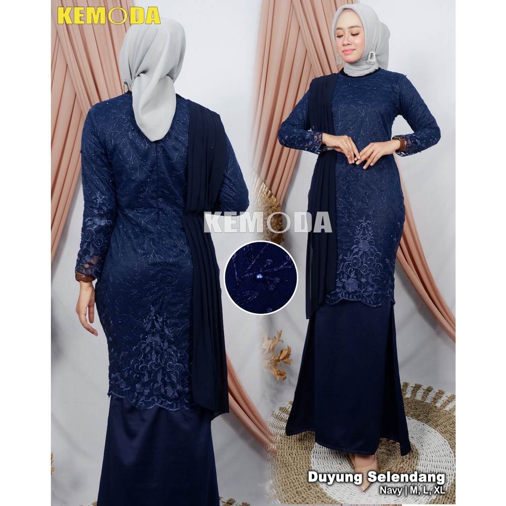 Kebaya Gamis Duyung Salendang / Gamis Modern / Gamis Pesta Mewah / Gamis Brukat / Kebaya Gamis