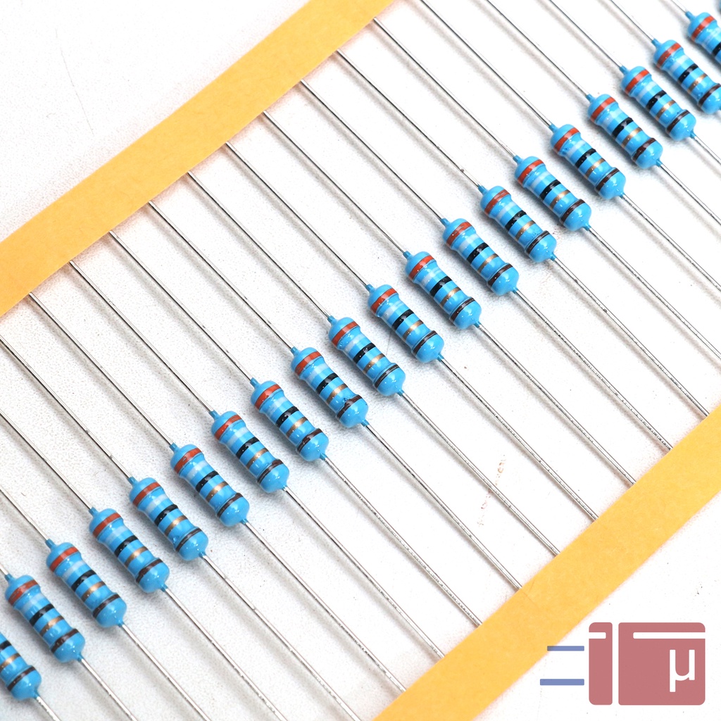 x10 Resistor 39R 39 Ohm 1/2W Metal Film 1% Taiwan Kaki Tembaga