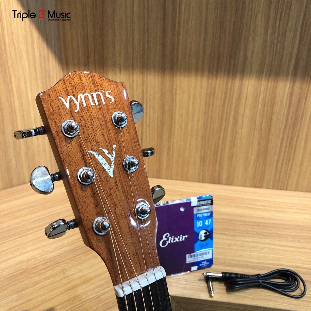 Vynn's GA01CESP Gitar Akustik Elektrik With Fishman &amp; Elixir strings