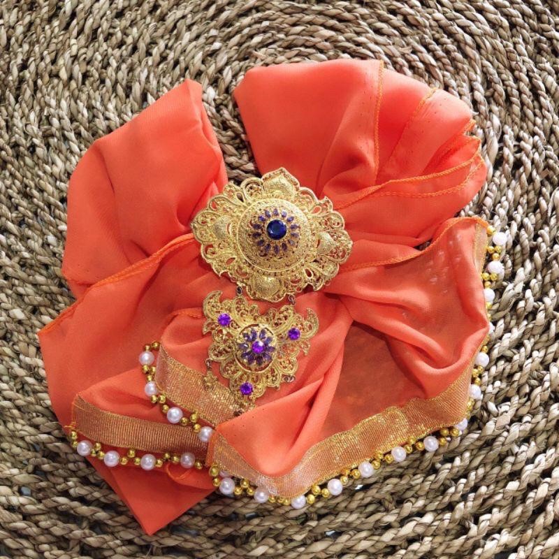SELENDANG JODHA || SELENDANG MUTIARA ANEKA WARNA CANTIK !!!!-ORANGE