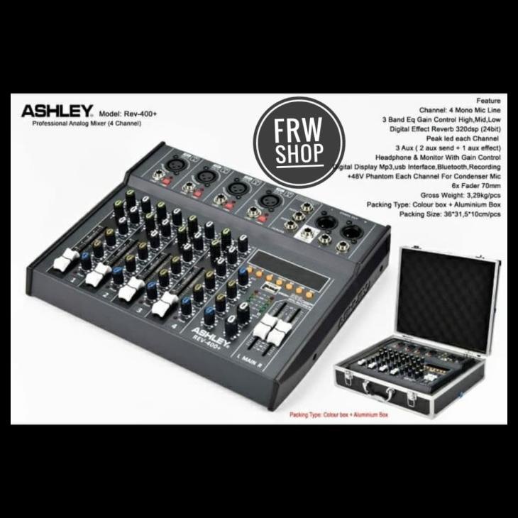 Mixer Audio Ashley Rev400 / Rev 400 / Rev-400 ( Usb - Bluetooth Mp3) Kode 811