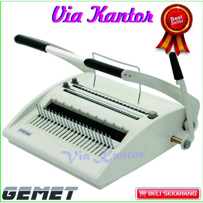 

Gemet 302D/Mesin Jilid/Mesin Penjilid/Wirebind/Stapler/Staples/Cutter