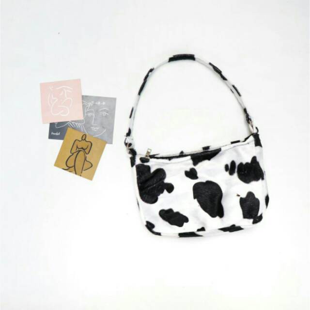 Juangkahfi Shoulder Bag Animal Zebra Sapi / Tas Bahu Wanita Motif Animal / Tas Retro Korean Vintage