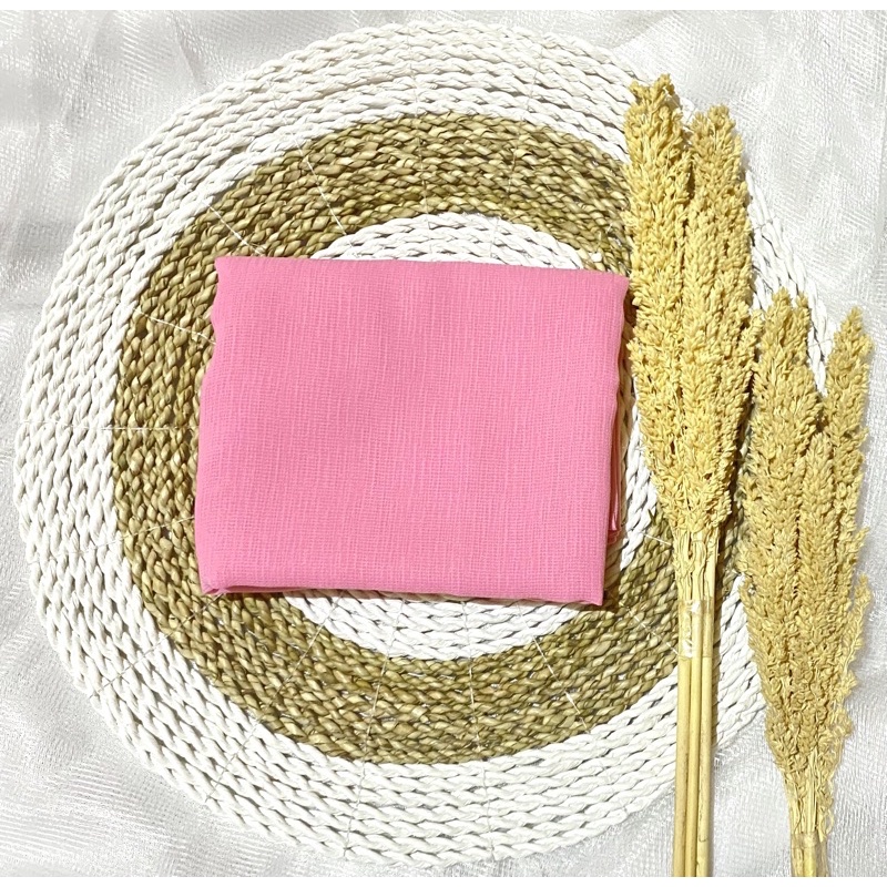 Jilbab segi empat Cornskin Premium Jahit Tepi/ Jilbab Serat Jagung / CORNSKIN-Candy/baby pink