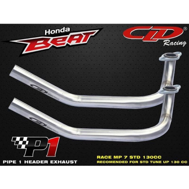 PIPA HEADER CLD BEAT MP7 PIPA KNALPOT CLD BEAT SCOOPY NEW R12 VARIO 110FI STD 130CC CLD RACING