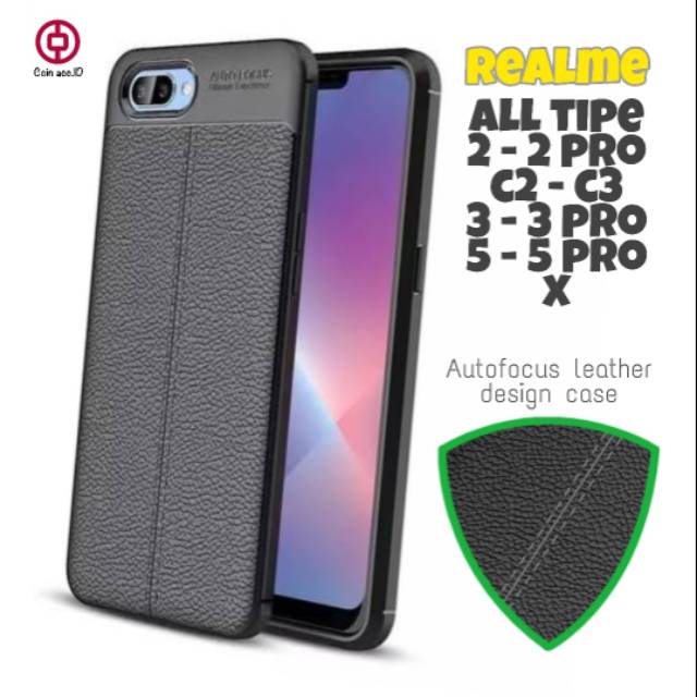 [AUTOFOCUS] casing/CASE REALME C2/2/2pro/3/3pro/5/5pro/C1/Realme X motif kulit