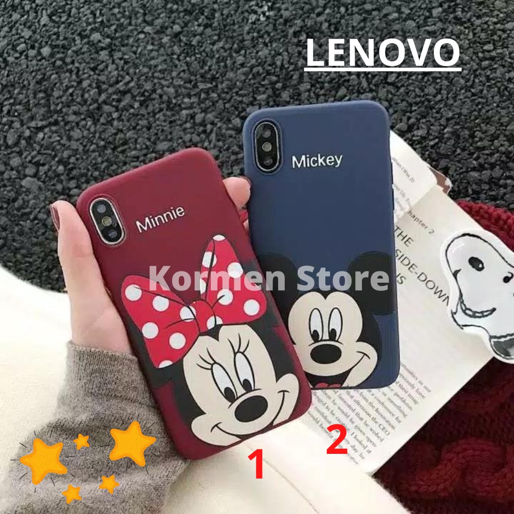 Softcase MICKEY LENOVO A1000 A2010 A6000 A6600 A7000 A7700 Casing Hp Karakter Lucu Motif Warna